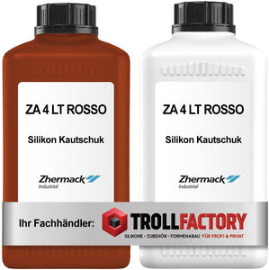 Zhermack silicone rubber ZA 4 LT Rosso red soft shore hardness 4