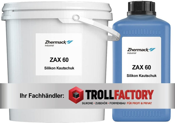 Zhermack premium silicone rubber Zax 60 hard blue duplicating silicone 10:1 content: 5.5kg (Base 500g + Catalyst 5kg)