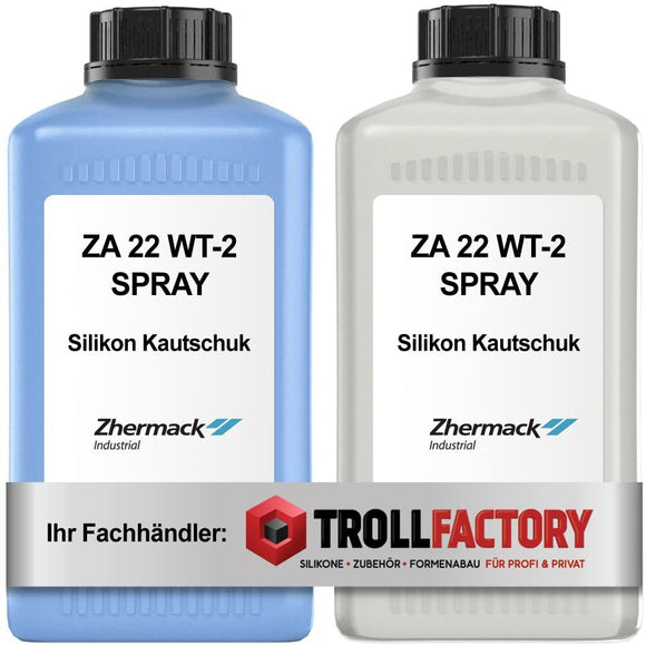 Zhermack silicone rubber ZA 22 WT-2 spray light blue soft duplicating silicone