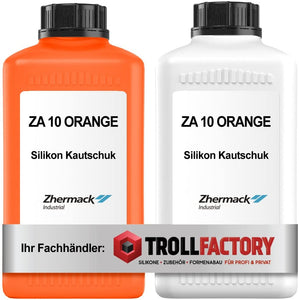 Zhermack silicone rubber ZA 10 orange hardness Shore 13 duplicating silicone soft