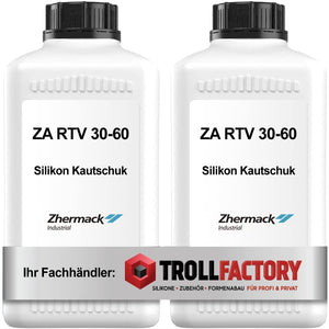 Zhermack silicone rubber ZA RTV 30-60 white super resilient medium hard