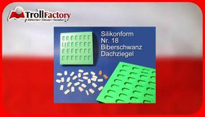 Giessform Silikonform Biberschwanz Dachziegel Krippenbausteine Set 18