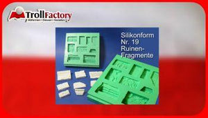 Giessform Silikonform Ruinen Fragemente Krippenbausteine Set 19