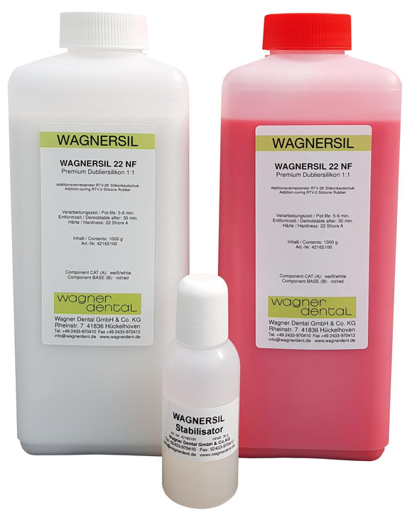 Wagnersil Paint 22 NF pink brushable silicone rubber Shore 22 EFZ 30min 1:1 2kg