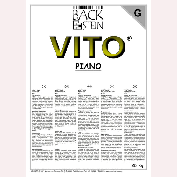 VITO ® PIANO fine concrete, gray (replacement article ornamental concrete)